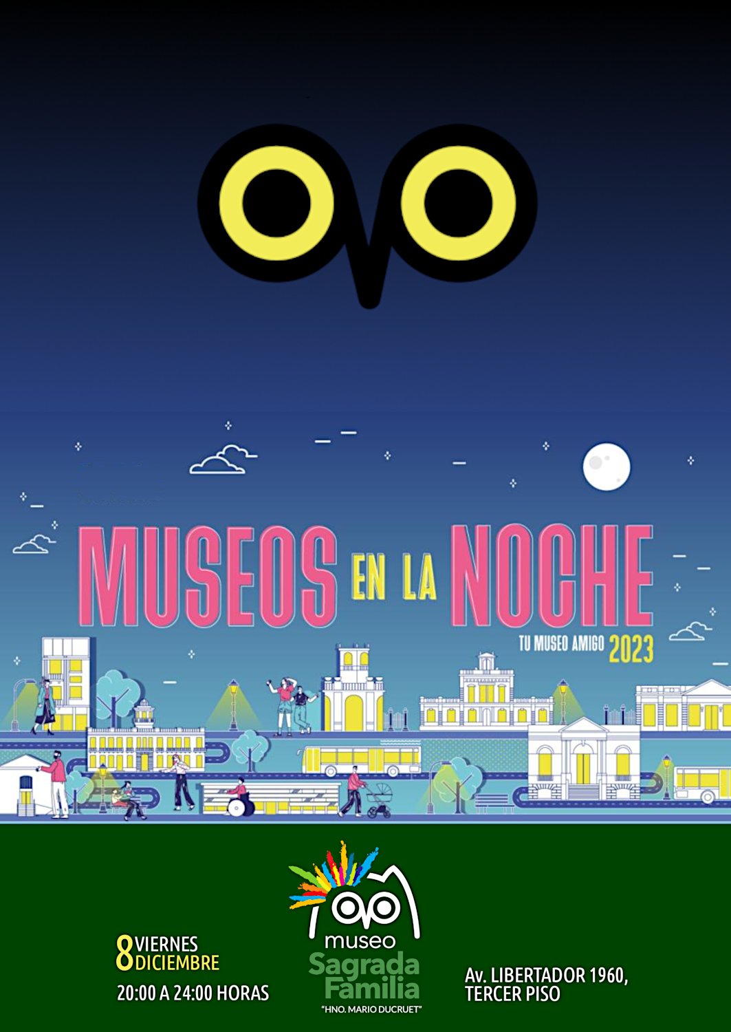 Afiche de Museos en la noche 2023