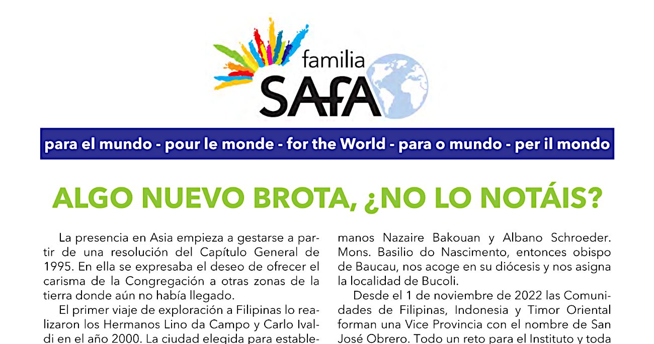 Familia Sa-Fa para el mundo #15 (abril 2023)